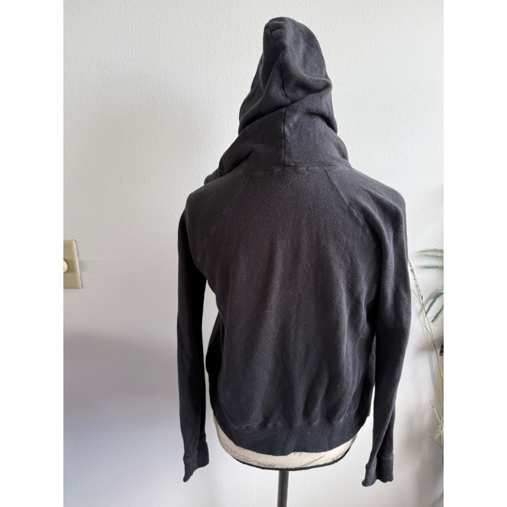 Standard James Perse Black Full Zip Hoodie Sweatshirt Made in USA Size 1‎